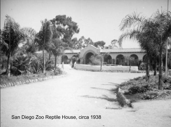 San Diego Zoo Reptile House, 1938
