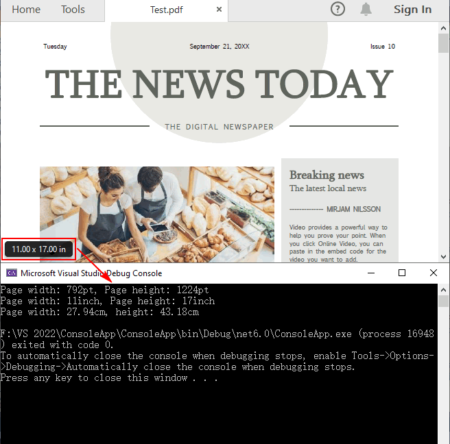 Detect PDF Page Size, Orientation, Rotation Angle with C#