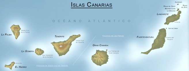 加那利群島分布圖