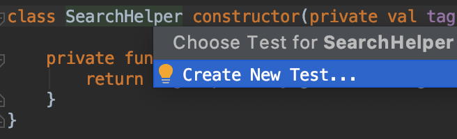 Shortcut test creation