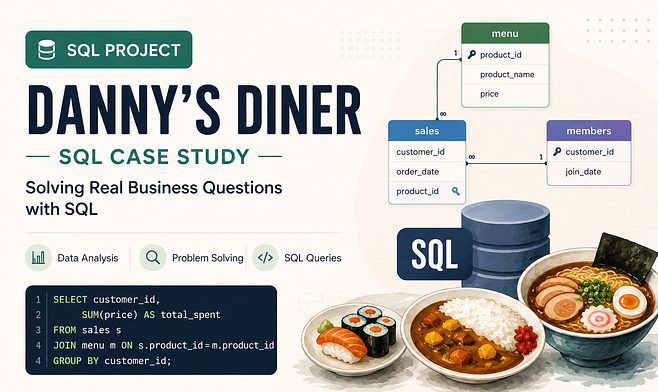 SQL MINI PROJECT — DANNY’S DINER