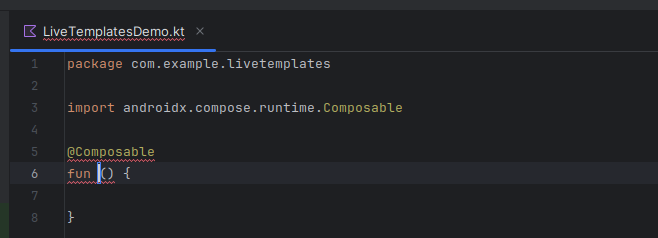 Generated new Composable function