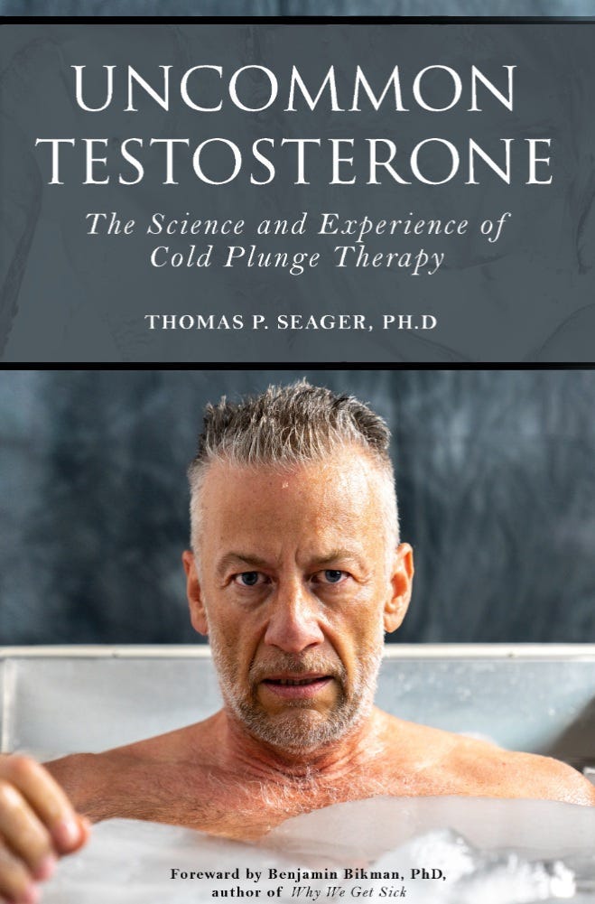 Professor Thomas Seager in his ice bath