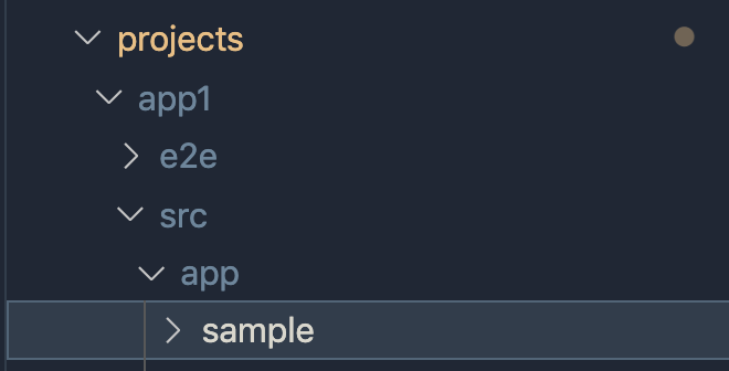 sample module added within the app1 project