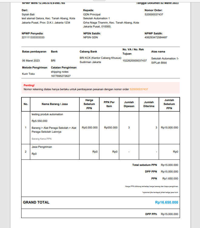 Invoice Document