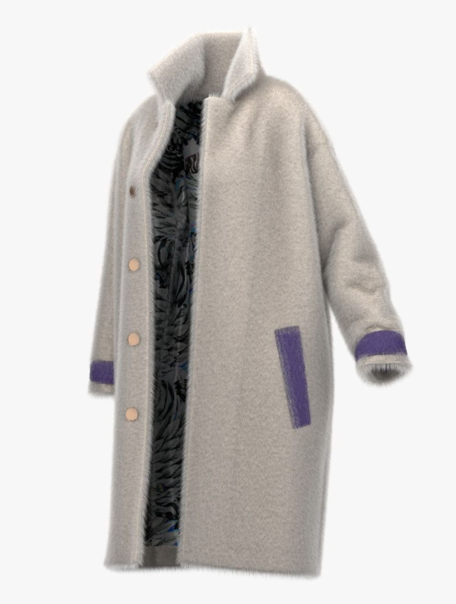 LEAFES Hemp Fur Coat, Digital Model