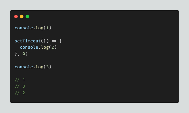 Callback queue demontration with setTimeoutCallback queue demonstration with setTimeout