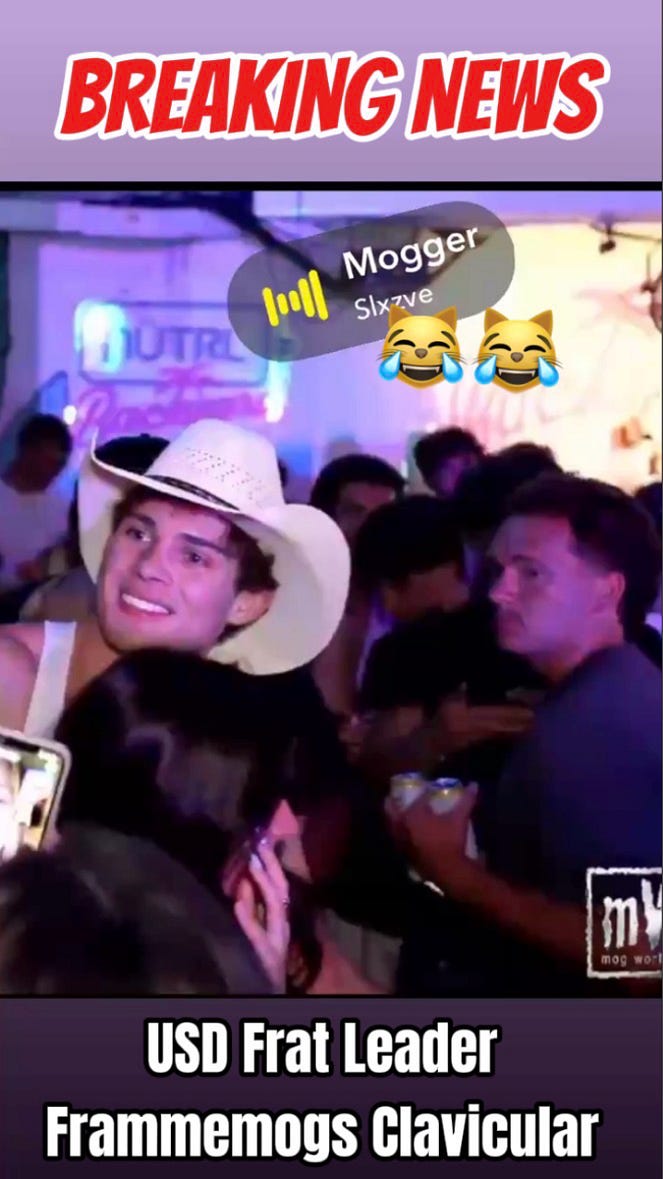 USD Frat Leader “Frammemogs” Internet Superstar Clavicular During Fort Lauderdale Spring Break