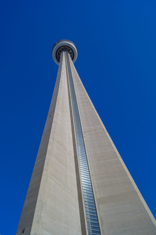 CN Tower as seen from its base