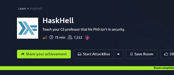 HaskHell (THM) Tryhackme WriteUp Only Answer