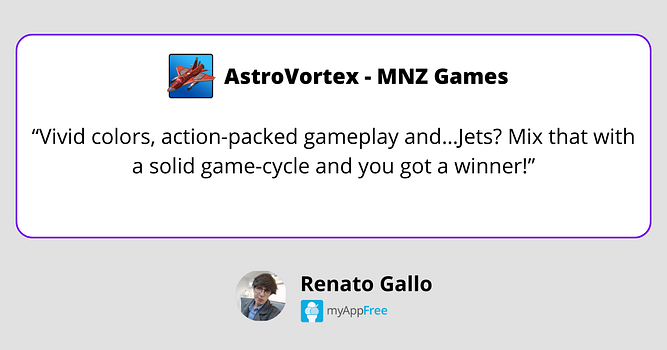 Italian game jam winner astrovortex