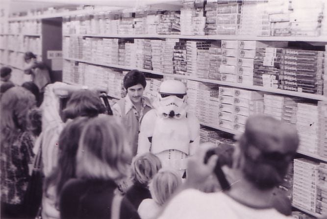 Storm Trooper : Star Wars Visits Toy's R Us In Torrance, CA, Fall 1977