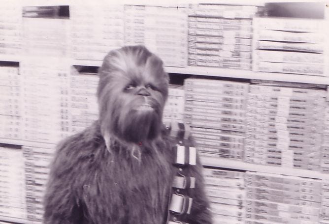 Chewbacca: Star Wars Visits Toy's R Us In Torrance, CA, Fall 1977