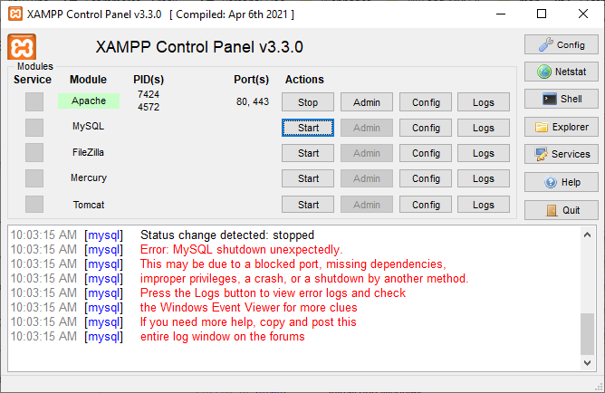 You want to be proactive but MySQL says otherwise.