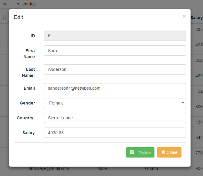 Datatables implementation in laravel - justlaravel.com