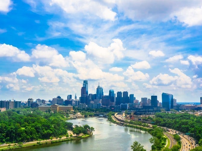 Philadelphia, moving to 100% clean energy (Shutterstock image)