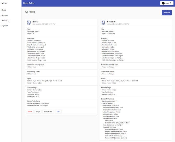 Repo Rules Dashboard