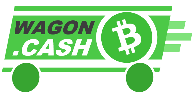 wagon.cash logo made to look like a wagon and containing the BCH logo