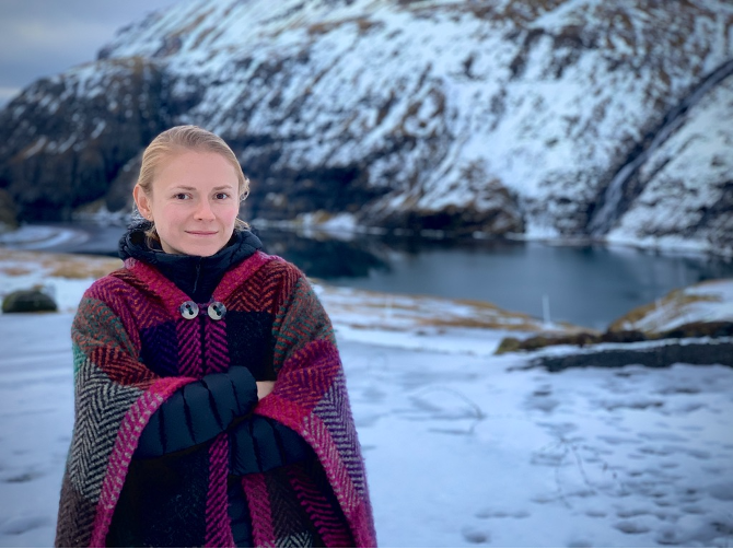 Kaja Wasik in the Faroe Islands, one of the many places she helped launch a genomic research project on behalf of Variant Bio in recent years.