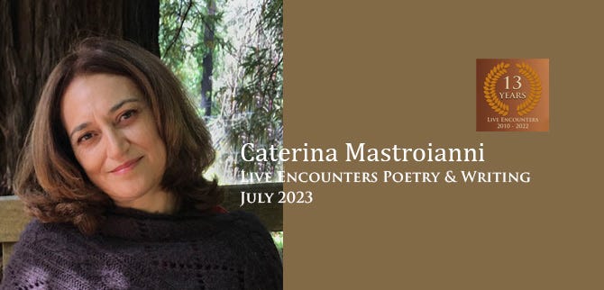 Portrait of poet with name Caterina Mastroianni