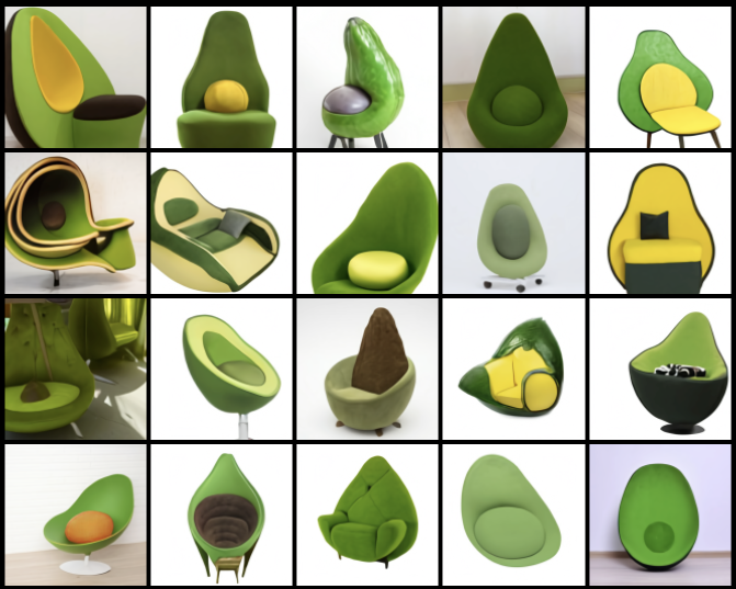 DALL·E’s output to the query “an armchair in the shape of an avocado”