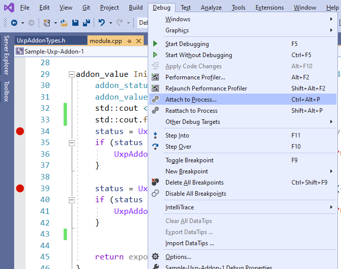 Visual Studio screenshot