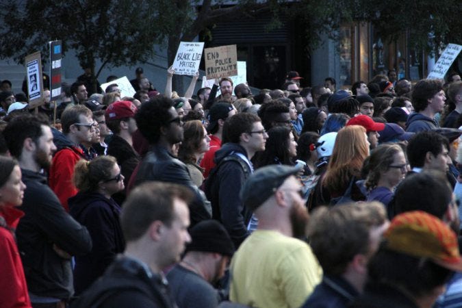 Black Lives Matter rally in San Francisco on July 8. Photo courtesy of Peg Hunter / Flickr / CC 2.0