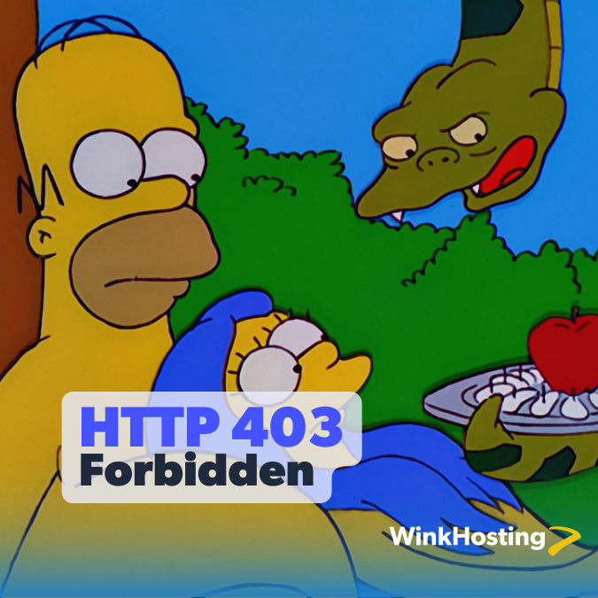 HTTP 403 Simpsons Forbidden Fruit WinkHosting