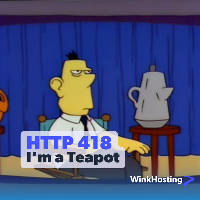 HTTP 418 I’m a teapot Simpsons WinkHosting