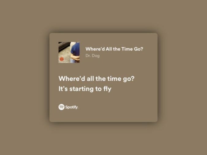 Where’d All the Time Go-
