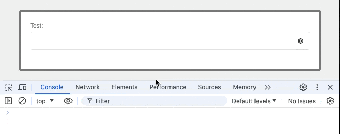 Example of j-Input with custom icon and function