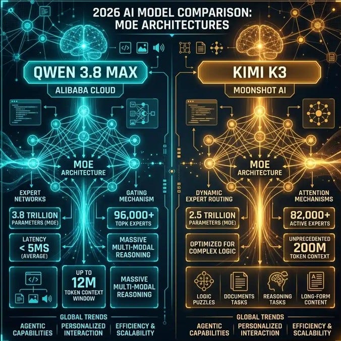 Qwen 3.8 Max vs. Kimi K3 :The AI Paradigm Shift of July 2026