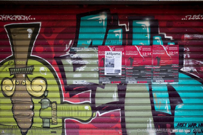 Graffiti in Athens, Greece