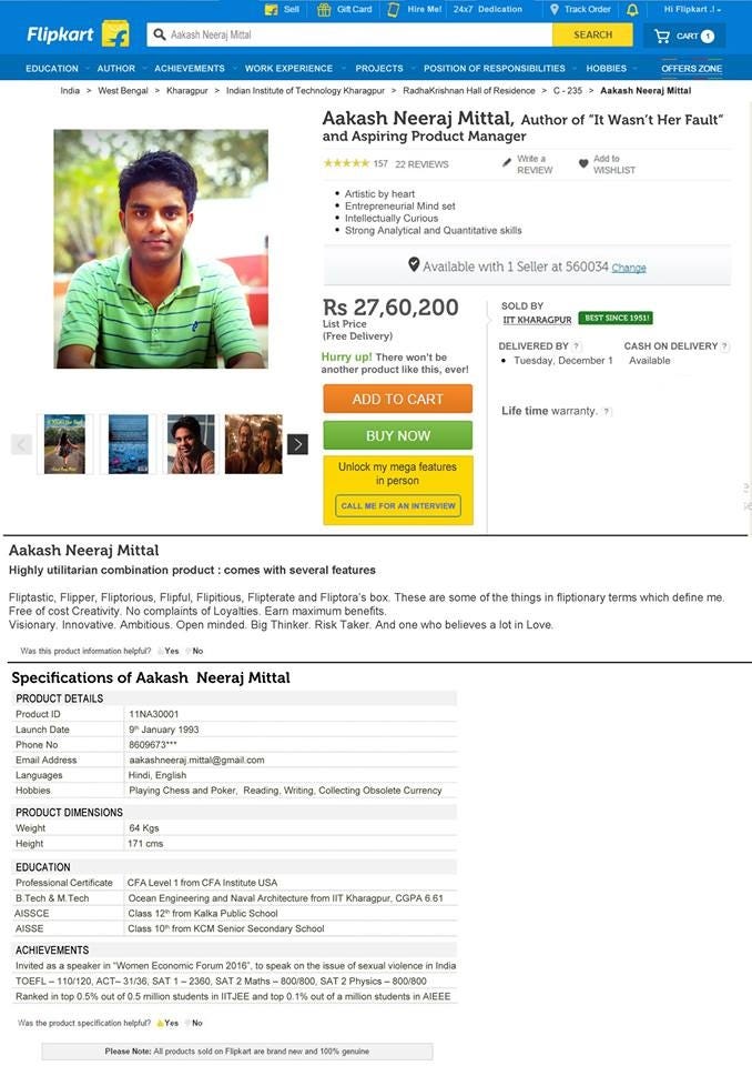 Resume Flipkart IIT