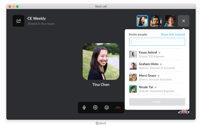 Image showing how to make video calls on Slack