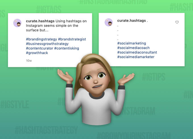 hashtags go in your captions or comments