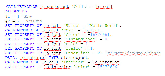 How To Use Colorful Text on OLE-SAP|ABAP