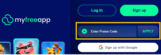 MyFreeApp — Sign Up With Promo Code