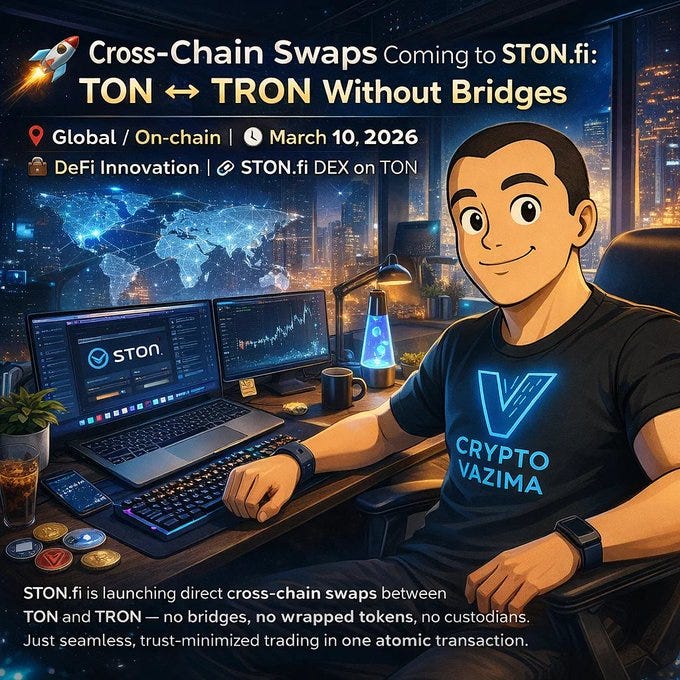 Cross-Chain Swaps Coming to STON.fi: TON to TRON Without Bridges
