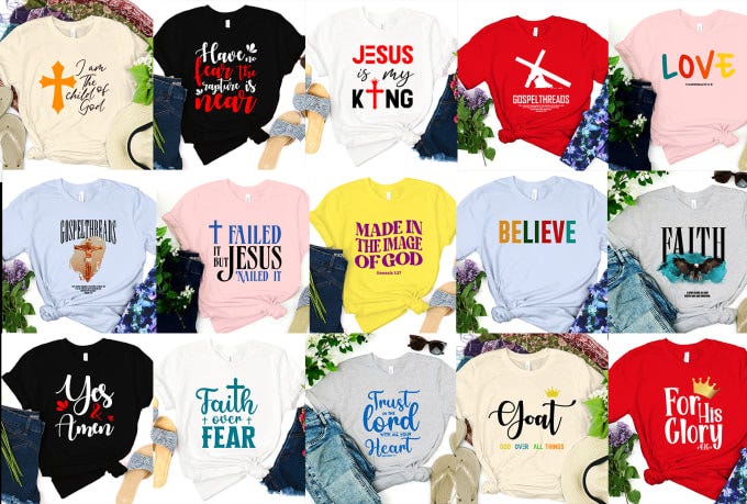 I will do christian, graphic t shirt, t shirt logo and hoodie designs