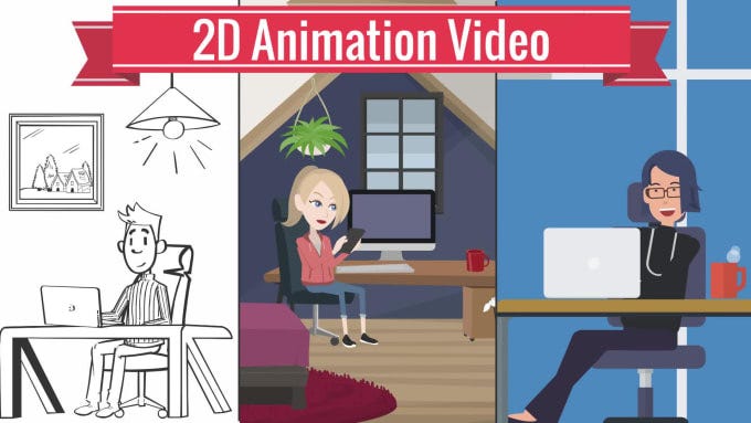 I will create a 2d animated explainer video