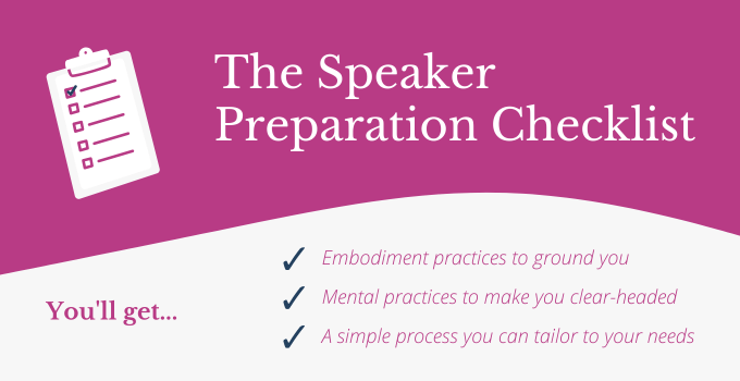 Speaker Preparation Checklist