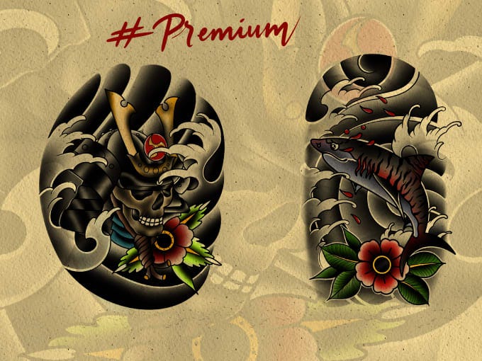 I will do awesome japanese tattoo, irezumi tattoo design