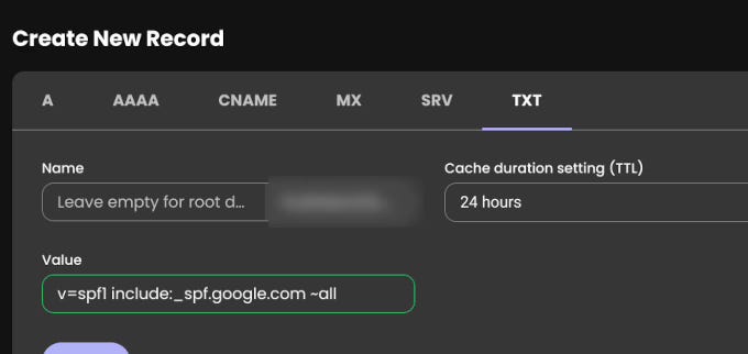 Siteground DNS Zone Editor