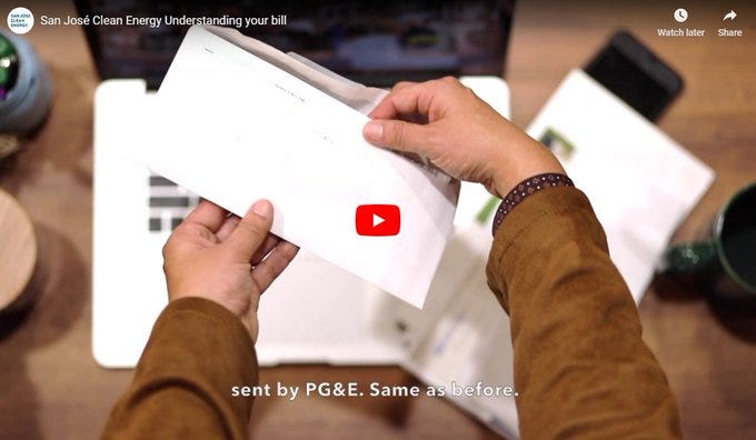 San Jose Clean Energy Understanding Your Bill Youtube thumbnail