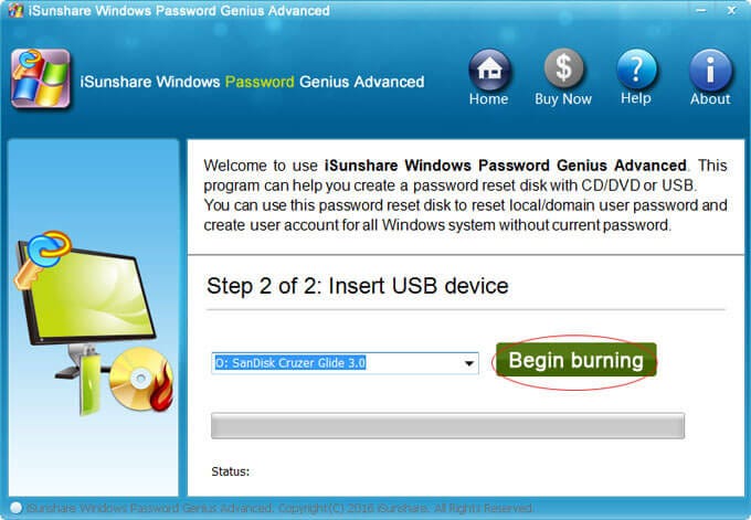 iSunshare Windows Password Genius