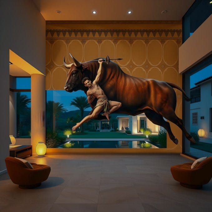 Hologram of the bull-leaper.