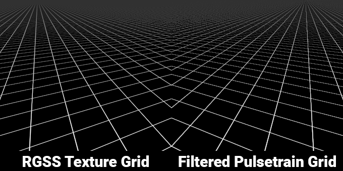 RGSS Texture Grid vs Filtered Pulsetrain Grids