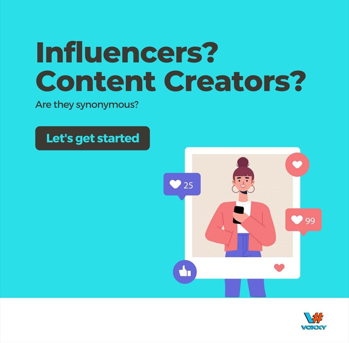Influencers can be content creators