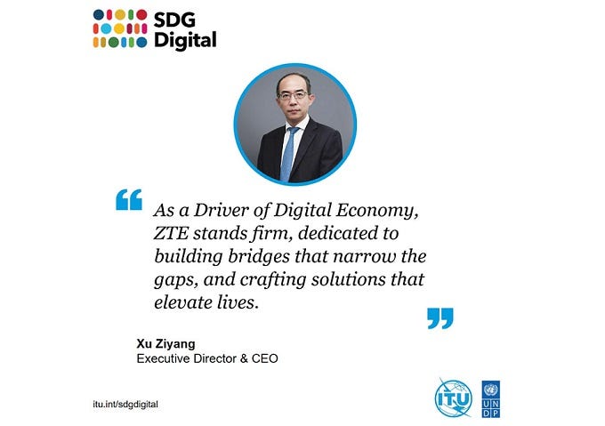 ZTE CEO Xu Ziyang reinforces commitment to advancing digitalization and sustainable development at 2023 SDG Digital